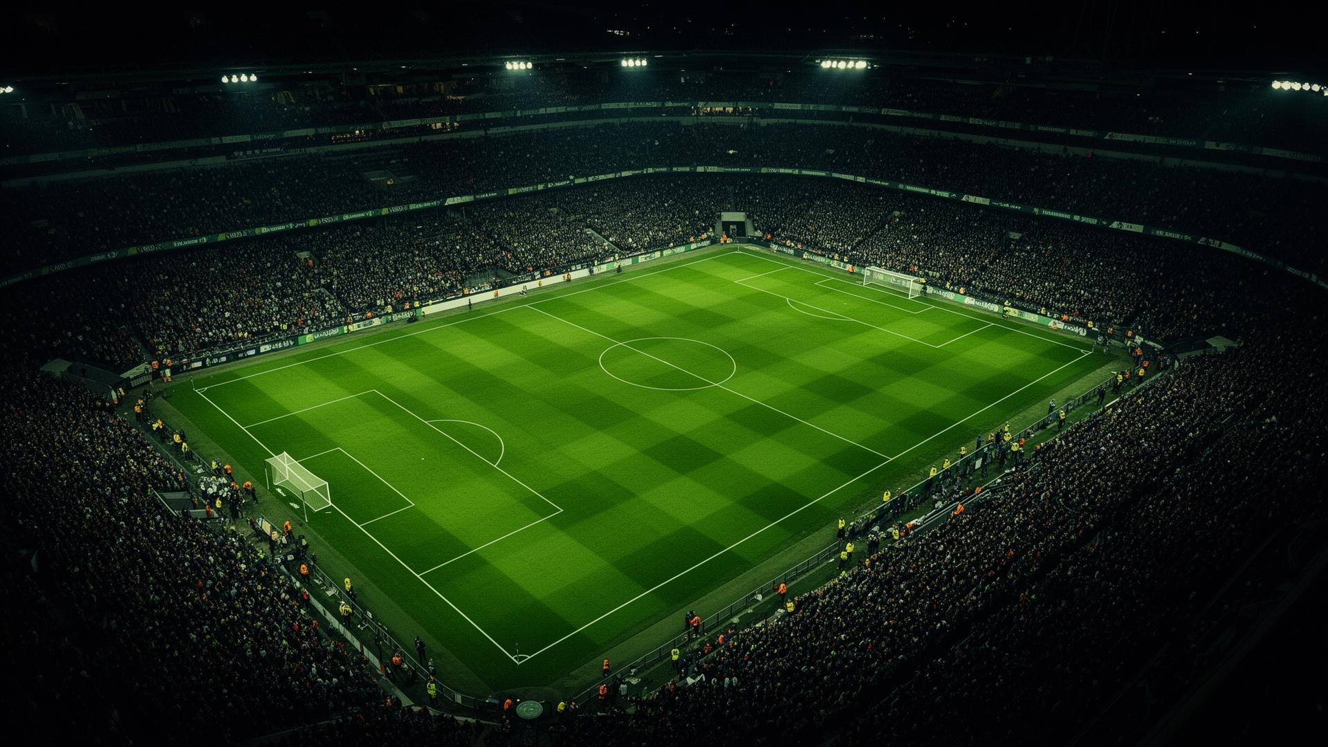 Stadium under floodlights